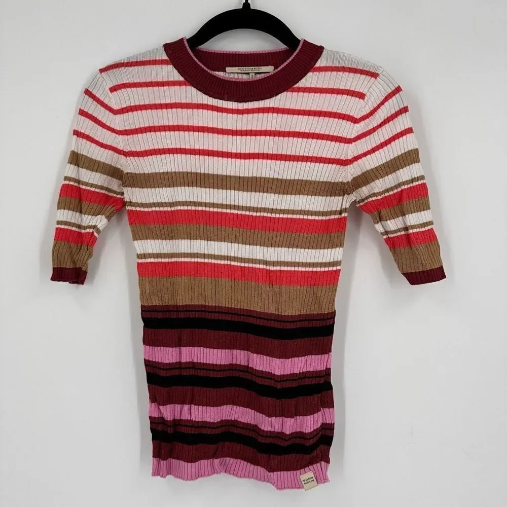 Anthropologie Scotch & Soda Anja Sweater‎ Striped  Tee XS